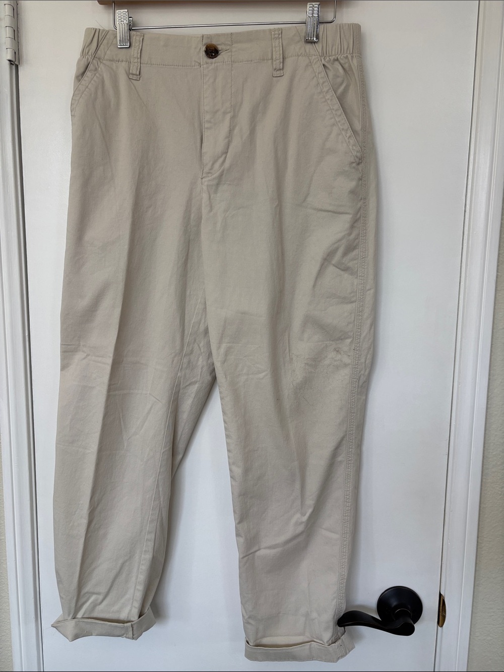 Old Navy Khaki Straight-Leg Chinos — Light Beige